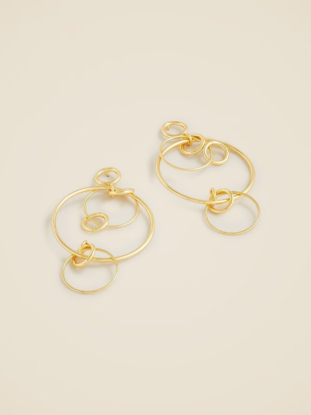 J.Crew Dainty gold-plated drop-hoop earrings NWT